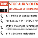 Affichette STOP AUX VIOLENCES