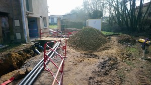 travaux d'assainissement Basse Parthe le 26 mars 2021